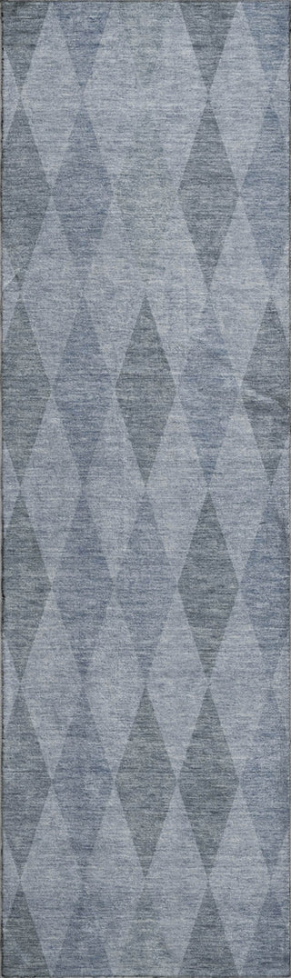 Piper Looms Mayfield Geometric AMF561 Denim Machine Washable Area Rug Runner Main Image