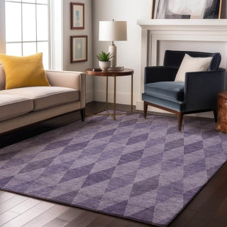 Piper Looms Mayfield Geometric AMF561 Purple Machine Washable Area Rug Lifestyle Image Feature