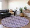 Piper Looms Mayfield Geometric AMF561 Purple Machine Washable Area Rug Round Lifestyle Image Feature
