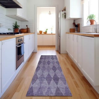 Piper Looms Mayfield Geometric AMF561 Purple Machine Washable Area Rug Runner Lifestyle Image Feature