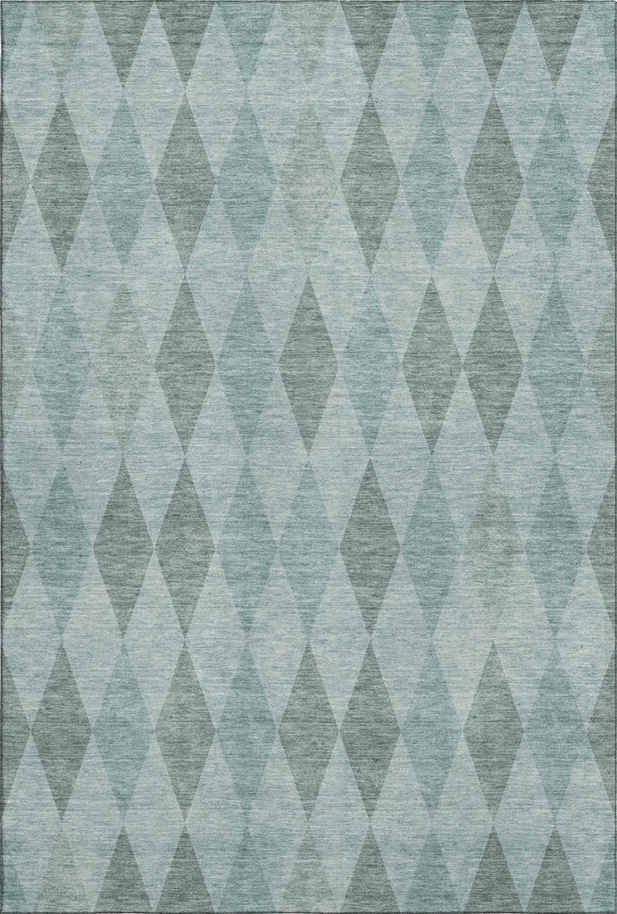 Piper Looms Mayfield Geometric AMF561 Teal Machine Washable Area Rug main image
