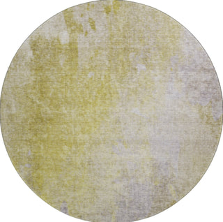 Piper Looms Mayfield Abstract AMF562 Gold Machine Washable Area Rug Round Main Image