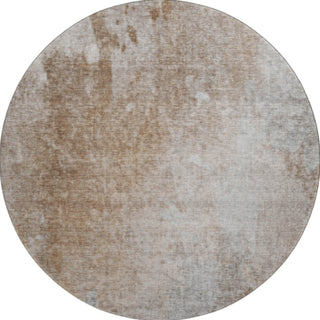 Piper Looms Mayfield Abstract AMF562 Mocha Machine Washable Area Rug Round Main Image