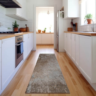 Piper Looms Mayfield Abstract AMF562 Mocha Machine Washable Area Rug Runner Lifestyle Image Feature