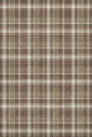Piper Looms Mayfield Plaid AMF563 Chocolate Machine Washable Area Rug main image
