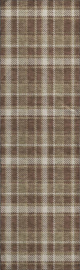 Piper Looms Mayfield Plaid AMF563 Chocolate Machine Washable Area Rug Runner Main Image