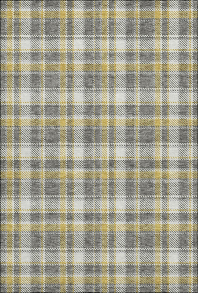 Piper Looms Mayfield Plaid AMF563 Gray Machine Washable Area Rug main image