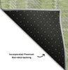 Piper Looms Mayfield Plaid AMF563 Green Machine Washable Area Rug Backing Image