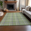Piper Looms Mayfield Plaid AMF563 Green Machine Washable Area Rug Lifestyle Image Feature