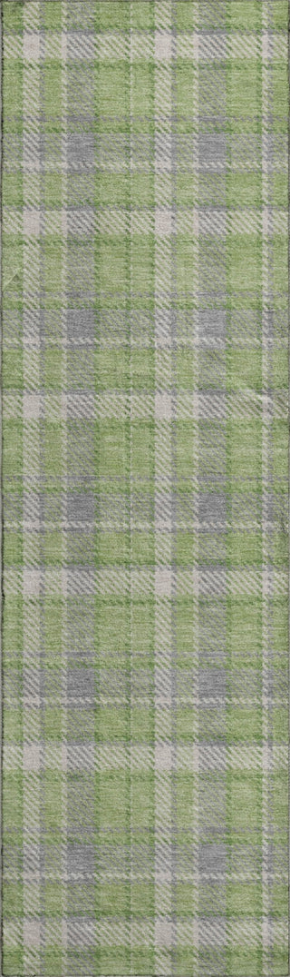 Piper Looms Mayfield Plaid AMF563 Green Machine Washable Area Rug Runner Main Image