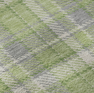 Piper Looms Mayfield Plaid AMF563 Green Machine Washable Area Rug Swatch Image