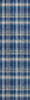 Piper Looms Mayfield Plaid AMF563 Navy Machine Washable Area Rug Runner Main Image