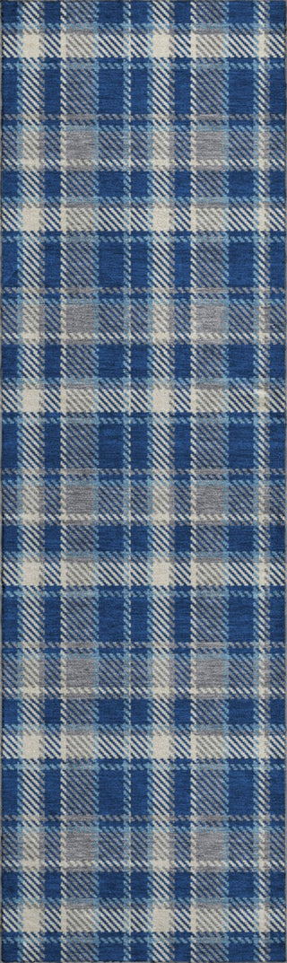 Piper Looms Mayfield Plaid AMF563 Navy Machine Washable Area Rug Runner Main Image