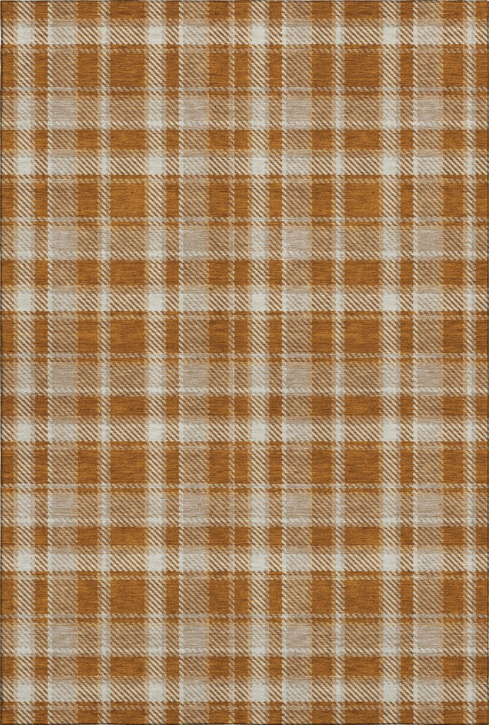 Piper Looms Mayfield Plaid AMF563 Paprika Machine Washable Area Rug main image