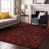 Piper Looms Mayfield Panel AMF564 Burgundy Machine Washable Area Rug Lifestyle Image Feature