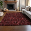 Piper Looms Mayfield Panel AMF564 Burgundy Machine Washable Area Rug Lifestyle Image Feature