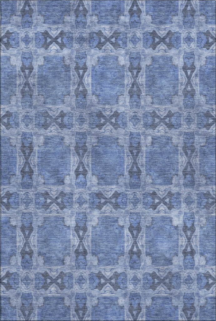 Piper Looms Mayfield Panel AMF564 Denim Machine Washable Area Rug main image
