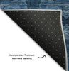 Piper Looms Mayfield Panel AMF564 Navy Machine Washable Area Rug Backing Image