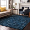 Piper Looms Mayfield Panel AMF564 Navy Machine Washable Area Rug Lifestyle Image Feature
