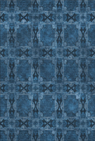 Piper Looms Mayfield Panel AMF564 Navy Machine Washable Area Rug main image