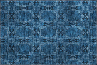 Piper Looms Mayfield Panel AMF564 Navy Machine Washable Area Rug Scatter Main Image