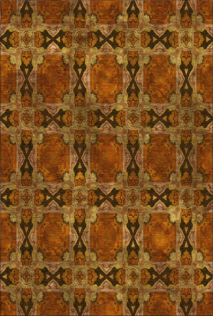 Piper Looms Mayfield Panel AMF564 Paprika Machine Washable Area Rug main image