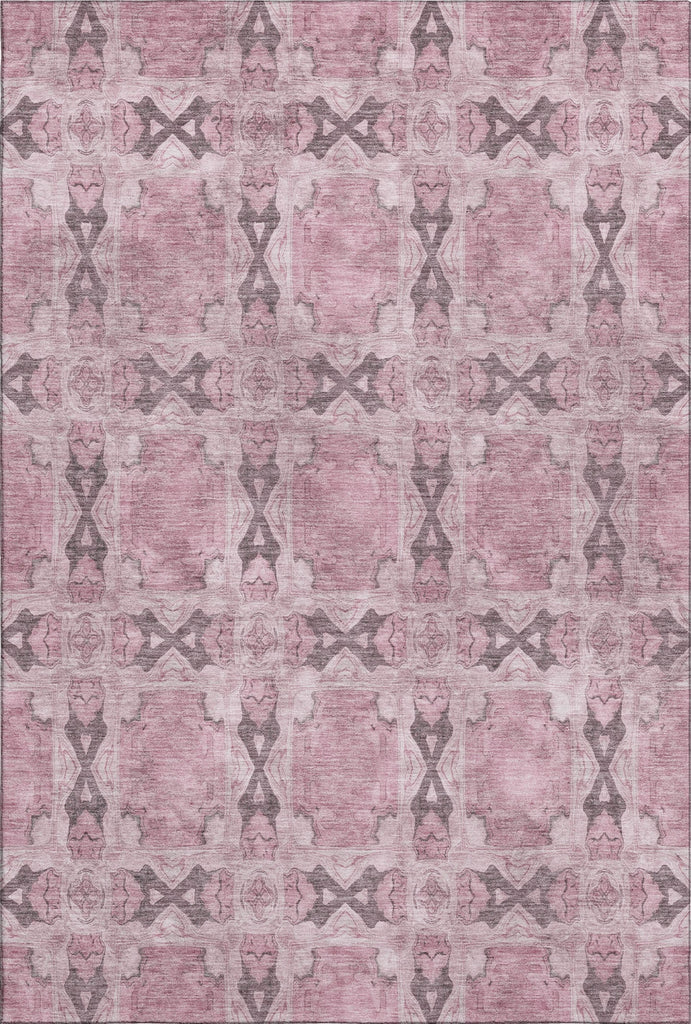 Piper Looms Mayfield Panel AMF564 Pink Machine Washable Area Rug main image