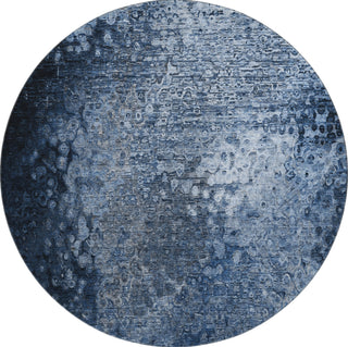 Piper Looms Mayfield Casual AMF565 Blue Machine Washable Area Rug Round Main Image