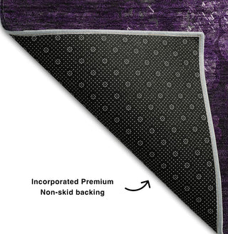 Piper Looms Mayfield Casual AMF565 Purple Machine Washable Area Rug Backing Image