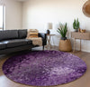 Piper Looms Mayfield Casual AMF565 Purple Machine Washable Area Rug Round Lifestyle Image Feature