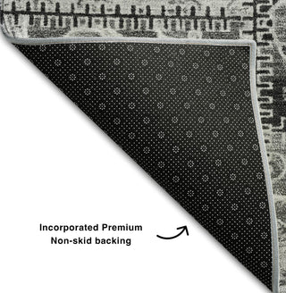 Piper Looms Mayfield Panel AMF566 Gray Machine Washable Area Rug Backing Image
