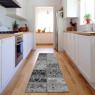 Piper Looms Mayfield Panel AMF566 Gray Machine Washable Area Rug Runner Lifestyle Image Feature