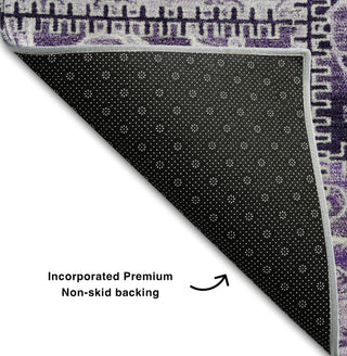 Piper Looms Mayfield Panel AMF566 Purple Machine Washable Area Rug Backing Image