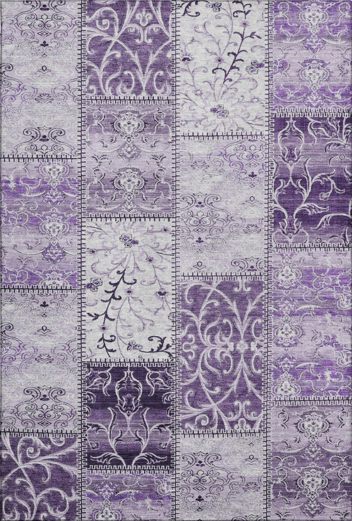 Piper Looms Mayfield Panel AMF566 Purple Machine Washable Area Rug main image