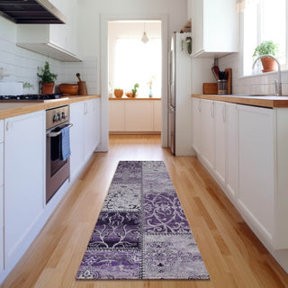 Piper Looms Mayfield Panel AMF566 Purple Machine Washable Area Rug Runner Lifestyle Image Feature