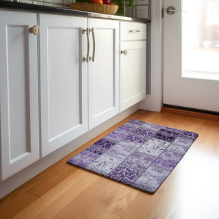 Piper Looms Mayfield Panel AMF566 Purple Machine Washable Area Rug Scatter Lifestyle Image Feature