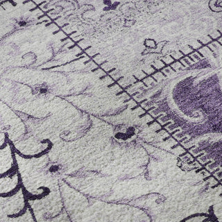 Piper Looms Mayfield Panel AMF566 Purple Machine Washable Area Rug Swatch Image