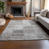Piper Looms Mayfield Panel AMF566 Taupe Machine Washable Area Rug Lifestyle Image Feature