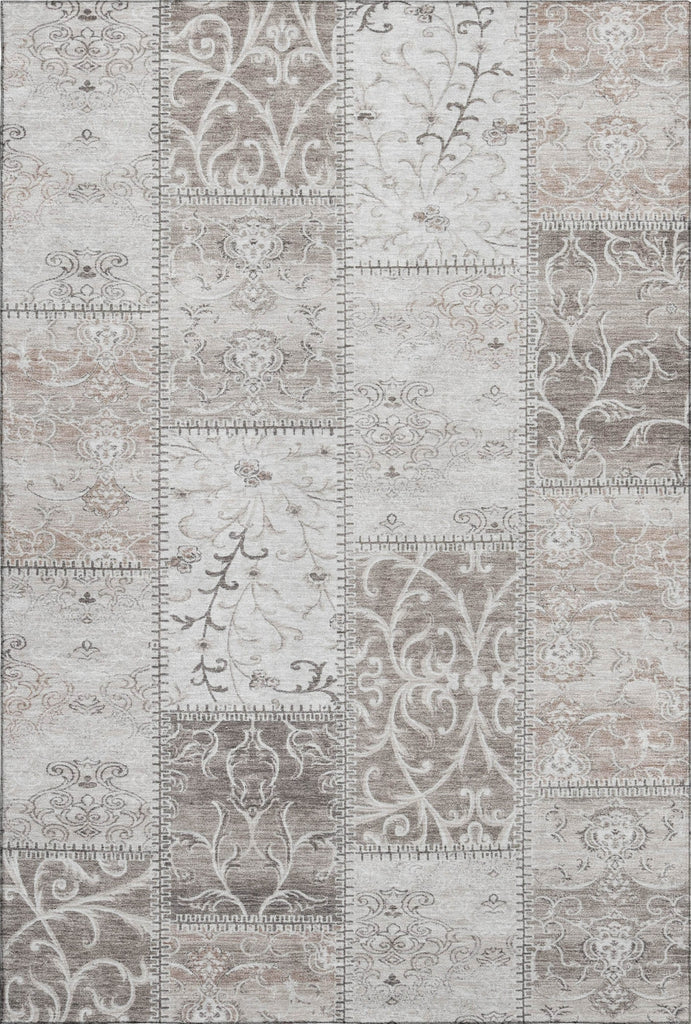 Piper Looms Mayfield Panel AMF566 Taupe Machine Washable Area Rug main image