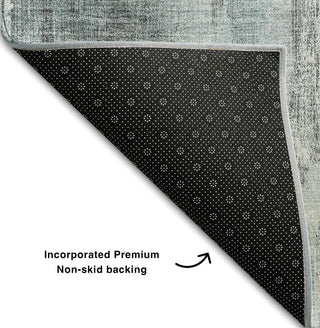 Piper Looms Mayfield Casual AMF567 Teal Machine Washable Area Rug Backing Image