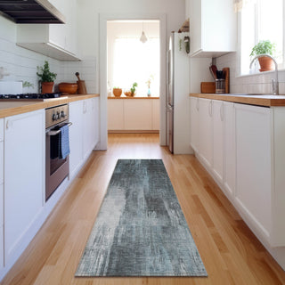 Piper Looms Mayfield Casual AMF567 Teal Machine Washable Area Rug Runner Lifestyle Image Feature