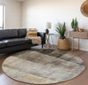 Piper Looms Mayfield Casual AMF568 Brown Machine Washable Area Rug Round Lifestyle Image Feature