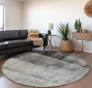 Piper Looms Mayfield Casual AMF568 Gray Machine Washable Area Rug Round Lifestyle Image Feature