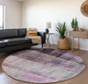 Piper Looms Mayfield Casual AMF568 Purple Machine Washable Area Rug Round Lifestyle Image Feature