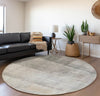 Piper Looms Mayfield Casual AMF568 Taupe Machine Washable Area Rug Round Lifestyle Image Feature
