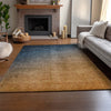 Piper Looms Mayfield Ombre AMF569 Navy Machine Washable Area Rug Lifestyle Image Feature
