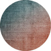 Piper Looms Mayfield Ombre AMF569 Teal Machine Washable Area Rug Round Main Image