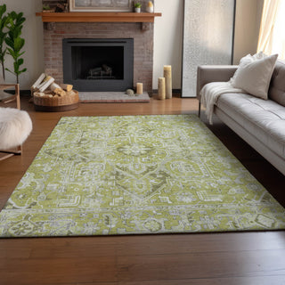 Piper Looms Mayfield Oriental AMF570 Aloe Machine Washable Area Rug Lifestyle Image Feature