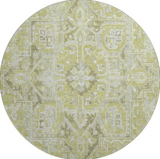 Piper Looms Mayfield Oriental AMF570 Aloe Machine Washable Area Rug Round Main Image