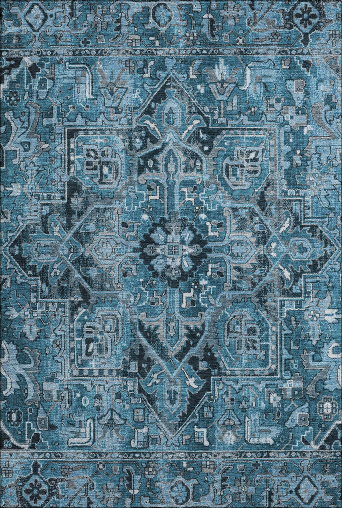 Piper Looms Mayfield Oriental AMF570 Blue Machine Washable Area Rug main image
